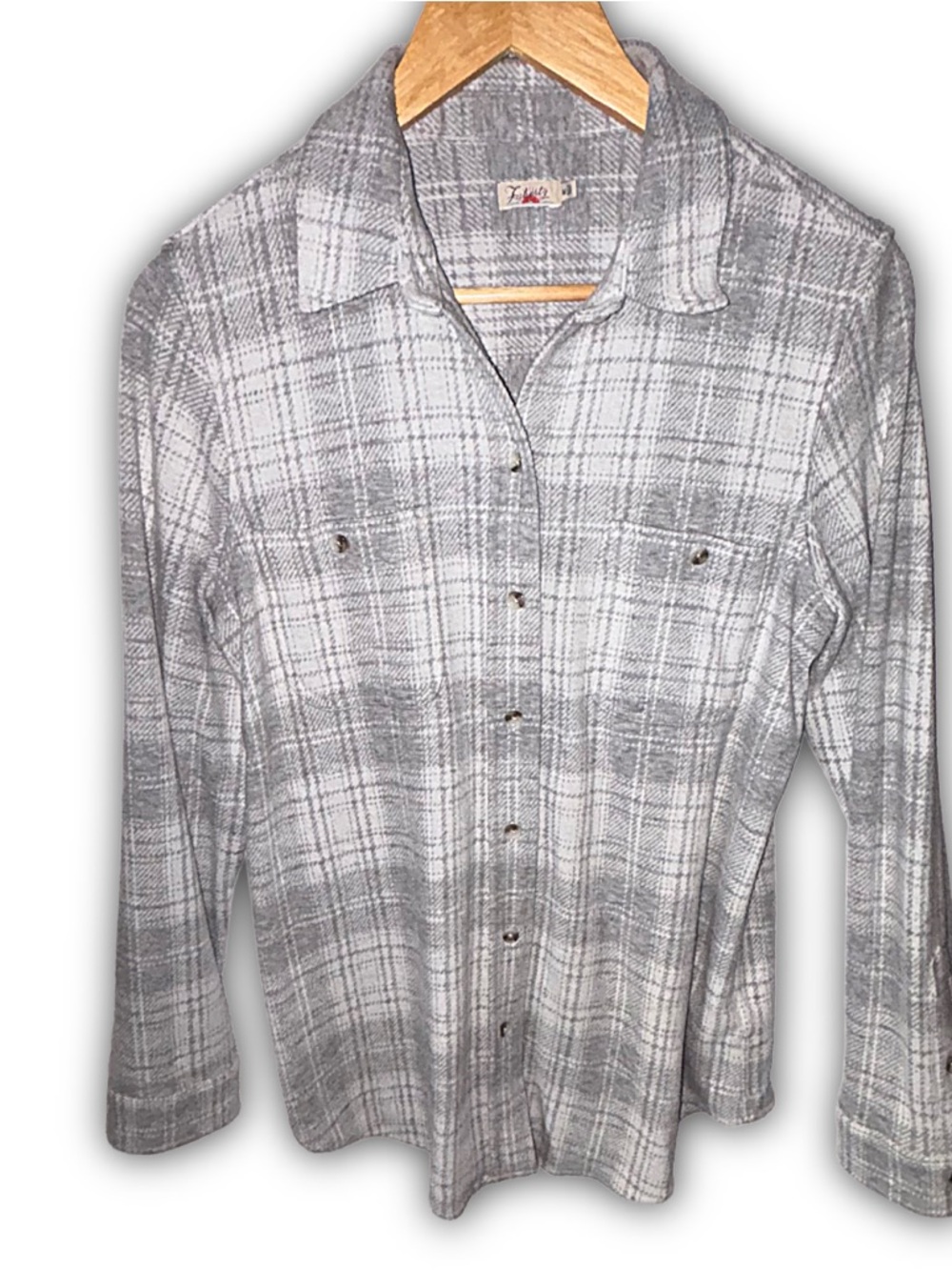 Faherty Brand Legend™ Sweater Shirt in White and Light Grey Buffalo